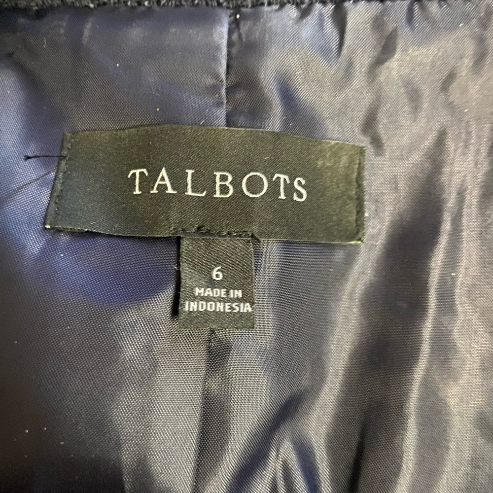 Talbot Sz 6 Navy Women’s Blazer with Gold Buttons - Picture 2 of 15
